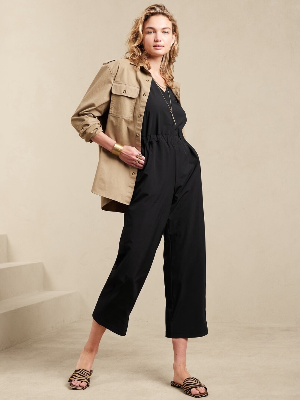 Black Banana Republic Sleeveless Jumpsuit